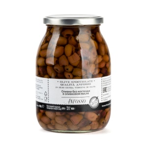 Оливки "Ривьера" без косточки в оливковом масле, Anfosso (950 г)