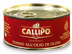 Филе ломтики тунца желтоперого в оливковом масле "CALLIPO" 