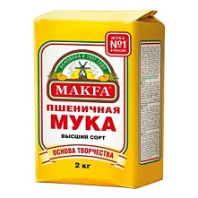 Мука пшеничная, MAKFA (2 кг)