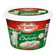 Сыр творожный из козьего молока 60%, President (140 г)