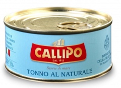 Филе ломтики тунца желтоперого в собственном соку "CALLIPO" 