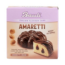 Кекс с кремовой начинкой Amaretti в шоколадной глазури, Bauli (450 г)