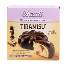 Кекс с кремовой начинкой Tiramisu в шоколадной глазури, Bauli (450 г)
