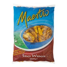 Картофельные дольки в кожуре в специях "Maestro", Agristo (2,5 кг)